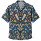 Labor Day Hawaiian Shirt- Handsaw and Hand Plane Damask Print
