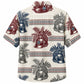 Labor Day Hawaiian Shirt- Hard Hat Fern Bouquet Print for the Holiday