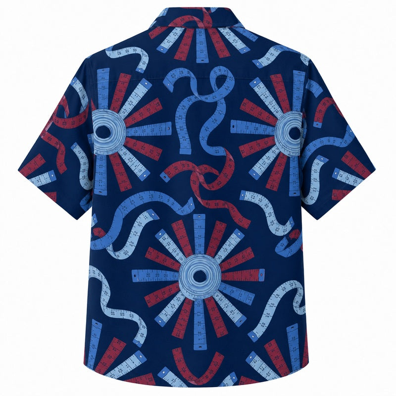 Labor Day Hawaiian Shirt Hard Hat Firework Cream Print for the Holiday