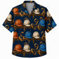 Labor Day Hawaiian Shirt Hard Hat Horseshoe Navy Print for the Holiday