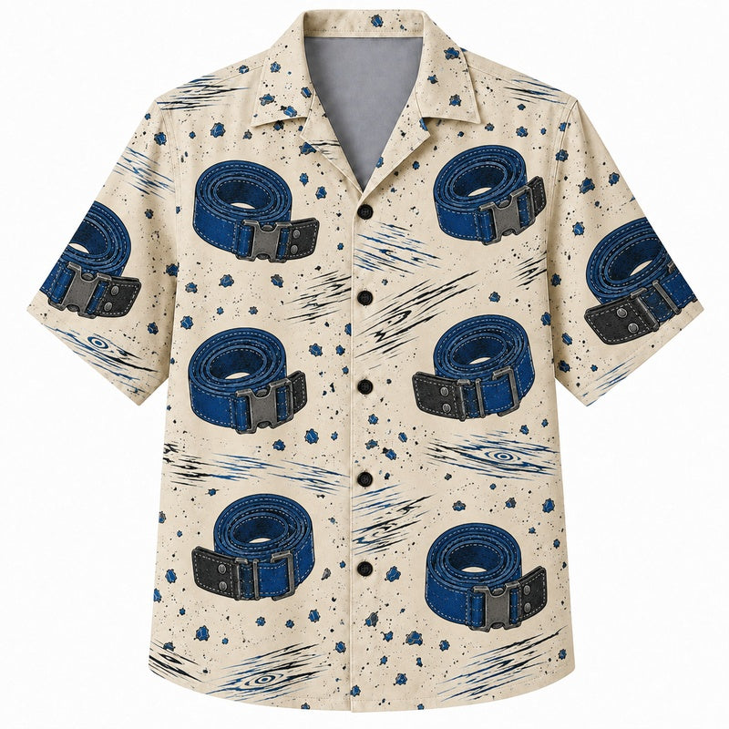 Labor Day Hawaiian Shirt Hard Hat Sketch Cream Print for the Holiday