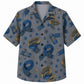 Labor Day Hawaiian Shirt Hard Hat Star Slate Print for the Holiday