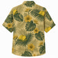 Labor Day Hawaiian Shirt- Hard Hat and Monstera Jungle Print in Sand