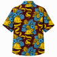 Labor Day Hawaiian Shirt- Hard Hat and Tape Ribbon Tropical in Maroon