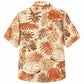 Labor Day Hawaiian Shirt- Hard Hat and Tropical Leaf Print for Summer