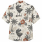 Labor Day Hawaiian Shirt- Kettle Grill and Palm Tree Cookout Print