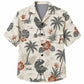 Labor Day Hawaiian Shirt- Kettle Grill and Palm Tree Cookout Print