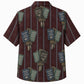 Labor Day Hawaiian Shirt Ledger Card Maroon Print for the Holiday