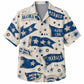 Labor Day Hawaiian Shirt Mahalo Flag Cream Print for the Holiday