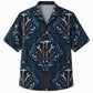 Labor Day Hawaiian Shirt- Navy Damask Wrench and Hammer Print