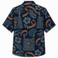 Labor Day Hawaiian Shirt- Navy Overall and Hibiscus Tape Print