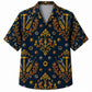 Labor Day Hawaiian Shirt- Ornate Wrench Damask and Bolt Print in Navy
