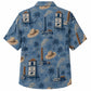 Labor Day Hawaiian Shirt Palm Lighthouse Denim Print for the Holiday