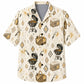 Labor Day Hawaiian Shirt- Picnic Basket and Grill Print for Cookouts