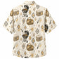 Labor Day Hawaiian Shirt- Picnic Basket and Grill Print for Cookouts