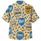 Labor Day Hawaiian Shirt- Proud Union Badge Bolt Print for Workers