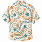 Labor Day Hawaiian Shirt - Rope Chain and Star Ribbon Print for the Cookout