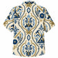 Labor Day Hawaiian Shirt- Rope Damask Saw Crest Design for the Long Weekend
