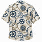 Labor Day Hawaiian Shirt- Rope Knot and Gear Pattern for the Long Weekend