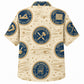 Labor Day Hawaiian Shirt Seal Emblem Cream Print for the Holiday