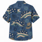 Labor Day Hawaiian Shirt Star Ribbon Navy Print for the Holiday