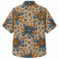 Labor Day Hawaiian Shirt Straw Hat Charcoal Print for the Holiday