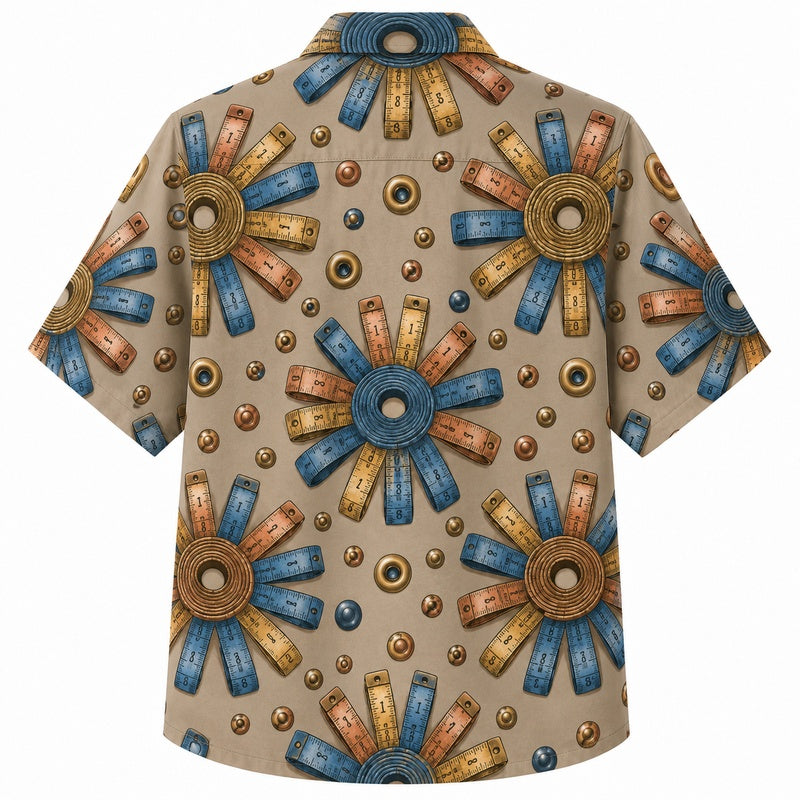 Labor Day Hawaiian Shirt Straw Hat Charcoal Print for the Holiday