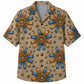 Labor Day Hawaiian Shirt Straw Hat Charcoal Print for the Holiday