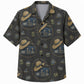 Labor Day Hawaiian Shirt Straw Hat Olive Print for the Holiday