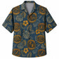 Labor Day Hawaiian Shirt- Teal Toolkit Badge Bloom Print for Summer