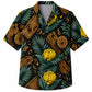 Labor Day Hawaiian Shirt- Timber Log and Hard Hat Jungle Print in Black