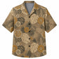 Labor Day Hawaiian Shirt- Tonal Gear and Monstera Print for Men