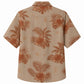 Labor Day Hawaiian Shirt- Tonal Hard Hat and Palm Print in Warm Tan