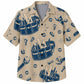 Labor Day Hawaiian Shirt- Tool Bucket Blueprint Print for the Long Weekend