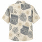 Labor Day Hawaiian Shirt- Toolbox Chest and Monstera Sparkle Print