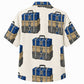 Labor Day Hawaiian Shirt Toolbox Plaid Cream Print for the Holiday
