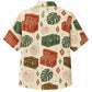Labor Day Hawaiian Shirt- Toolbox and Monstera Pinstripe Print