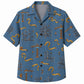 Labor Day Hawaiian Shirt - Tower Crane and Scaffold Print for the Jobsite