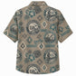 Labor Day Hawaiian Shirt- Trade Union Badge and Hibiscus Print