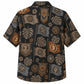 Labor Day Hawaiian Shirt- Union Banner and Ship Wheel Crest Print