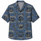 Labor Day Hawaiian Shirt- Union Crest Paisley Print for the Holiday
