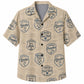 Labor Day Hawaiian Shirt- Union Crest Patch Print on Weathered Wood