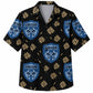 Labor Day Hawaiian Shirt Union Emblem Black Print for the Holiday