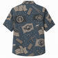 Labor Day Hawaiian Shirt- Union Flag Fist and Gear Banner Print