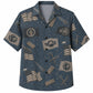 Labor Day Hawaiian Shirt- Union Flag Fist and Gear Banner Print