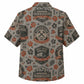 Labor Day Hawaiian Shirt- Union Local Badge and Hibiscus Print