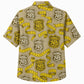 Labor Day Hawaiian Shirt- Union Patch and Tape Measure Ribbon in Khaki
