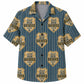 Labor Day Hawaiian Shirt- Union Shield Pinstripe Print for Workers