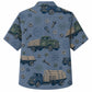 Labor Day Hawaiian Shirt Vintage Truck Blue Print for the Holiday