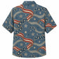Labor Day Hawaiian Shirt- Waving Flag Ribbon and Bold Star Print
